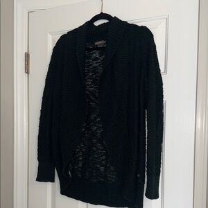 Elegant Dark Green Open-Front Cardigan